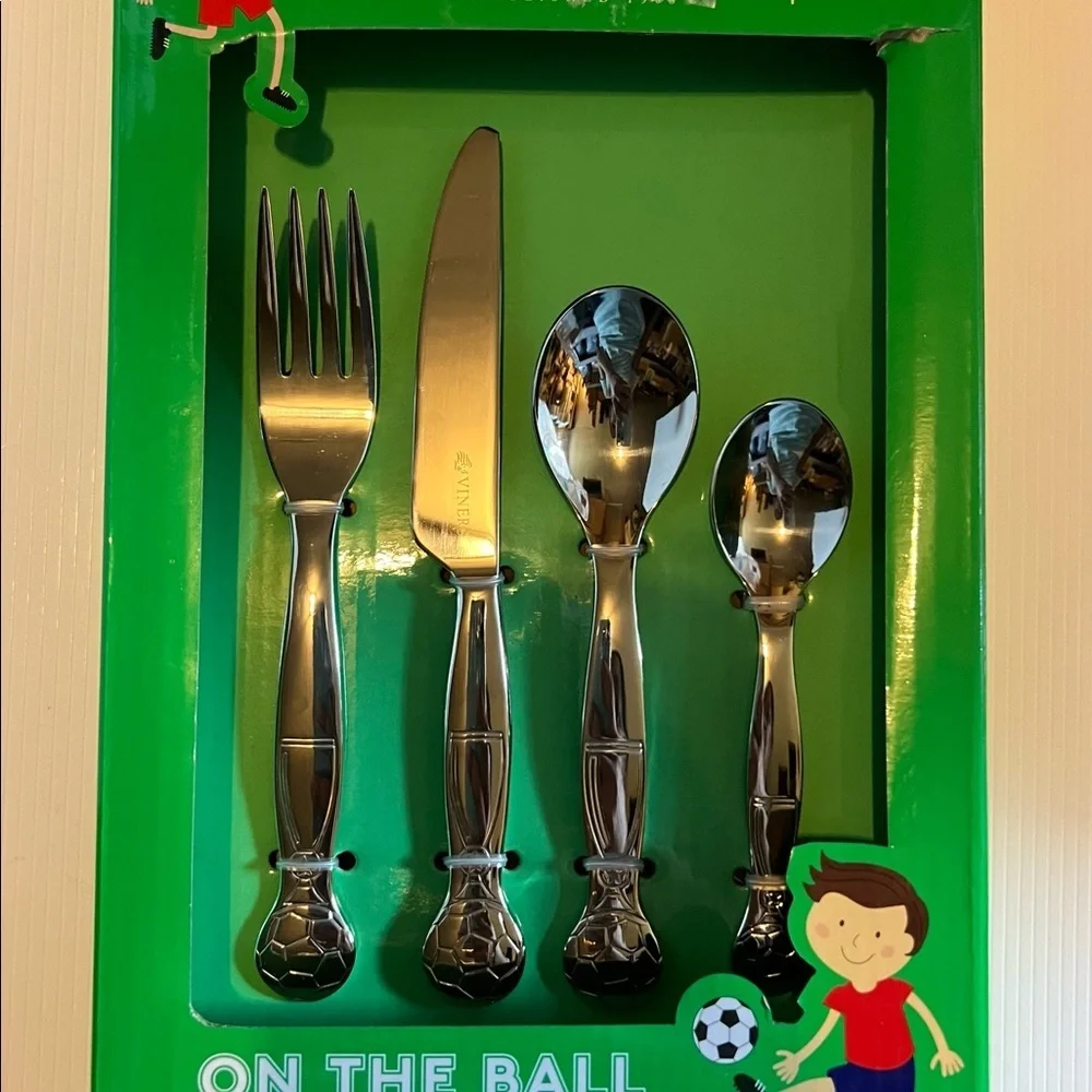 VINERS On The Ball Kids 4pc Cutlery Set